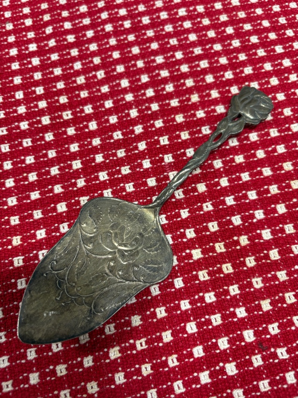 Sweden ROSE Silverplate Roses ALP Old Vintage Fancy Ornate Pie Pastry Server
